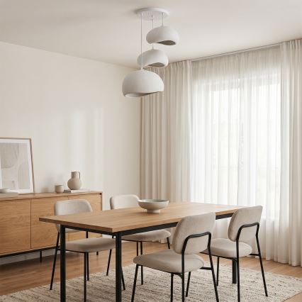 Brilagi - Lámpara colgante con cable WABI SABI 3xE27/40W/230V Ø 76 cm blanca