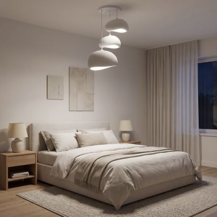 Brilagi - Lámpara colgante con cable WABI SABI 3xE27/40W/230V Ø 76 cm blanca