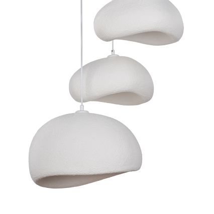 Brilagi - Lámpara colgante con cable WABI SABI 3xE27/40W/230V Ø 76 cm blanca