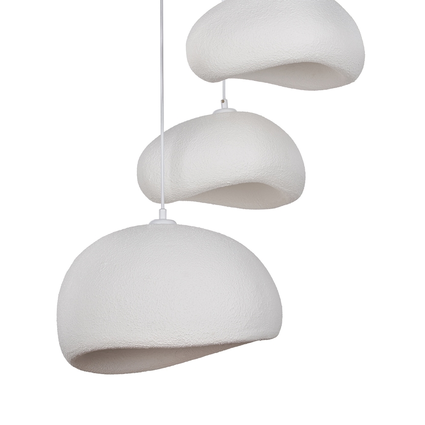 Brilagi - Lámpara colgante con cable WABI SABI 3xE27/40W/230V Ø 76 cm blanca