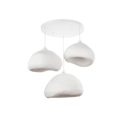Brilagi - Lámpara colgante con cable WABI SABI 3xE27/40W/230V Ø 82 cm blanca