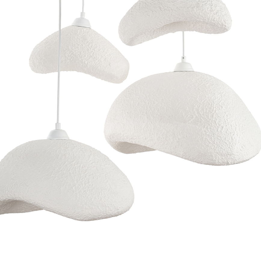 Brilagi - Lámpara colgante con cable WABI SABI 4xE27/40W/230V Ø 90 cm blanca