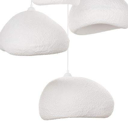BRILAGI - Lámpara colgante con cable WABI SABI 4xE27/40W/230V Ø 95 cm blanca