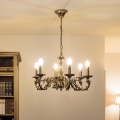 BRILAGI - Lámpara colgante con cadena CLASSIC 6xE14/60W/230V latón