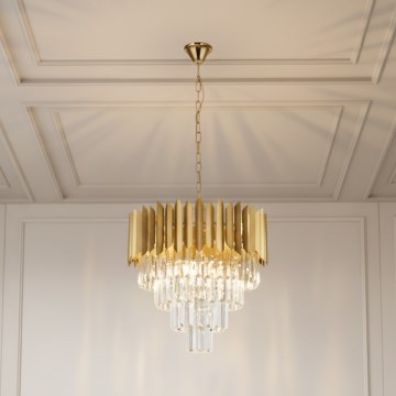 Brilagi - Lámpara colgante con cadena CRISTAL 5xE14/40W/230V diámetro 45 cm