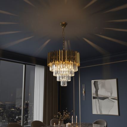 Brilagi - Lámpara colgante con cadena CRISTAL 5xE14/40W/230V diámetro 45 cm