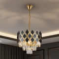 Brilagi - Lámpara colgante con cadena CRISTAL 5xE14/40W/230V Ø 38 cm dorado/negro