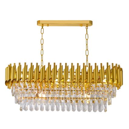 Brilagi - Lámpara colgante con cadena ECLIPSE 10xE14/10W/230V 78x28 cm dorada