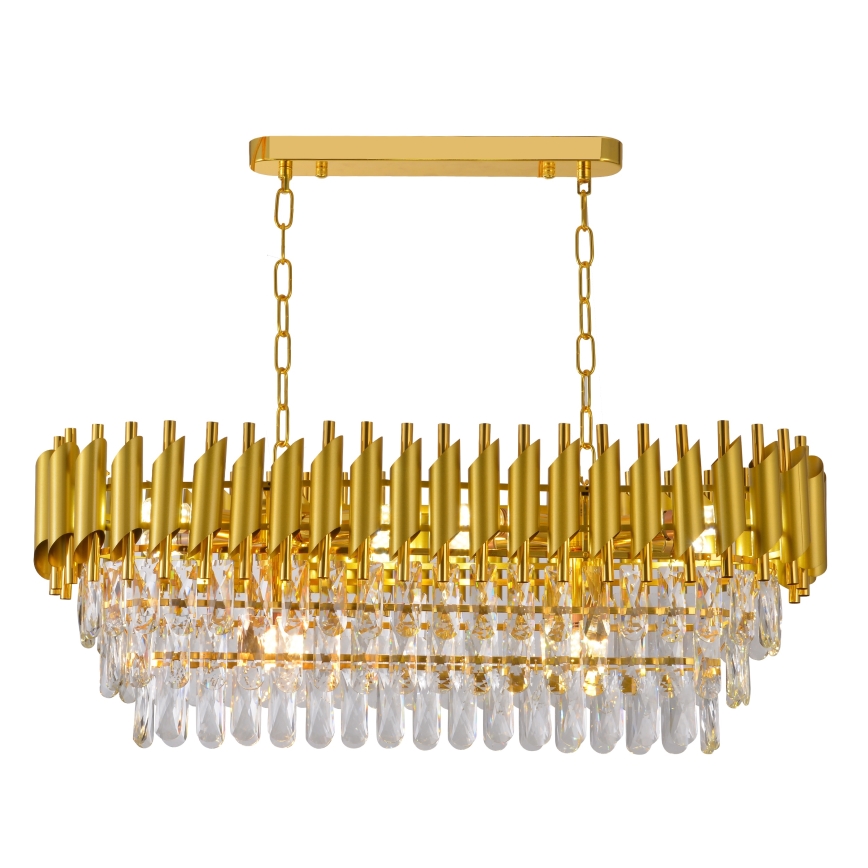Brilagi - Lámpara colgante con cadena ECLIPSE 10xE14/10W/230V 78x28 cm dorada