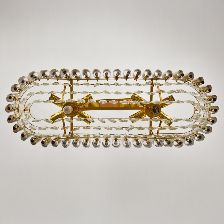 Brilagi - Lámpara colgante con cadena ECLIPSE 10xE14/10W/230V 78x28 cm dorada