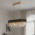 Brilagi - Lámpara colgante con cadena ECLIPSE 10xE14/10W/230V 78x28 cm negro/dorado