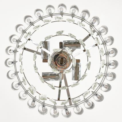 Brilagi - Lámpara colgante con cadena ECLIPSE 5xE14/10W/230V Ø 38 cm plateada