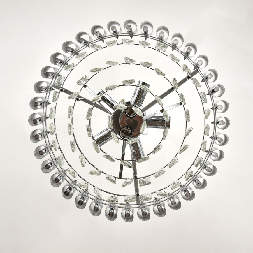 Brilagi - Lámpara colgante con cadena ECLIPSE 7xE14/10W/230V diámetro 48 cm plateada