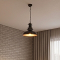 Brilagi - Lámpara colgante con cadena PYRONIC 1xE27/40W/230V Ø 32 cm bronce/pátina