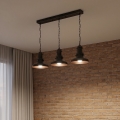 Brilagi - Lámpara colgante con cadena PYRONIC 3xE27/40W/230V bronce/pátina