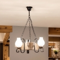 Brilagi - Lámpara colgante con cadena QUEEN 3xE14/40W/230V roble
