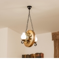 Brilagi - Lámpara colgante con cadena ROATA 2xE14/40W/230V haya