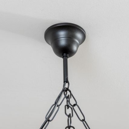 Brilagi - Lámpara colgante con cadena ROATA 5xE14/40W/230V, diámetro 50 cm, haya/nogal