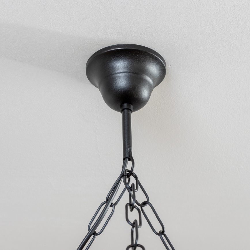 Brilagi - Lámpara colgante con cadena ROATA 5xE14/40W/230V, diámetro 50 cm, haya/nogal
