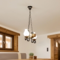 Brilagi - Lámpara colgante con cadena RUSTIC 2xE14/40W/230V haya/nogal