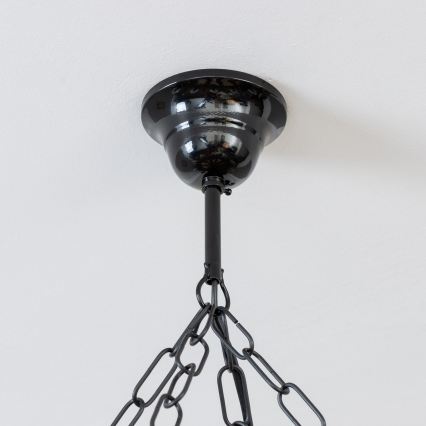 Brilagi - Lámpara colgante con cadena TIMONA 8xE14/40W/230V Ø 70 cm haya
