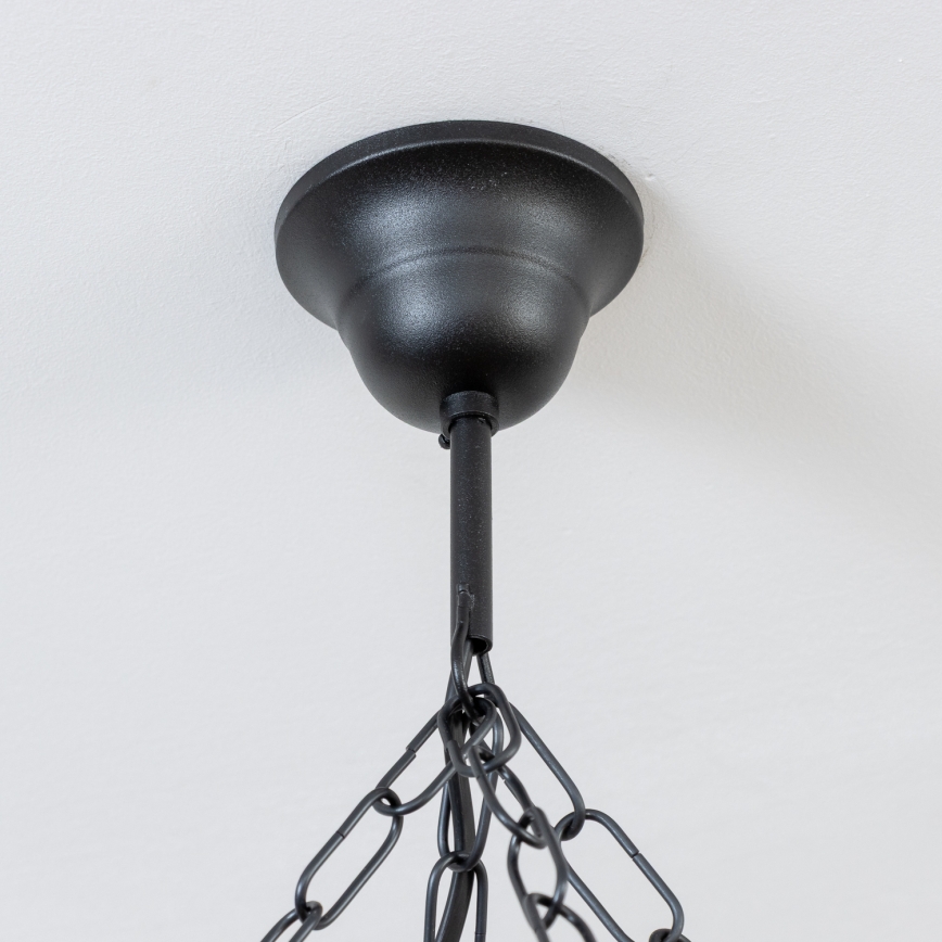 Brilagi - Lámpara colgante con cadena TIMONA 8xE14/40W/230V Ø 70 cm haya/nogal