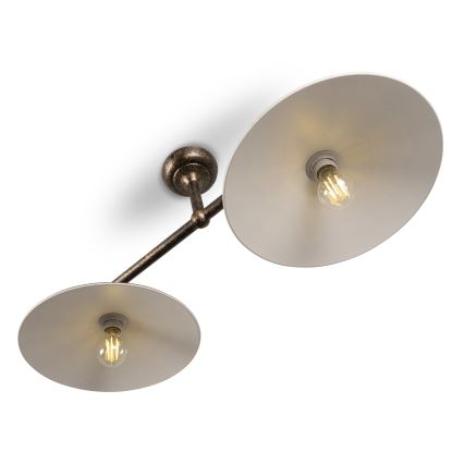 BRILAGI - Lámpara colgante con varilla FORGE 2xE27/60W/230V cobre/pátina