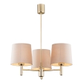 Brilagi - Lámpara colgante con varilla MONTE 3xE27/15W/230V beige/oro
