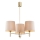 Brilagi - Lámpara colgante con varilla MONTE 3xE27/60W/230V beige/oro