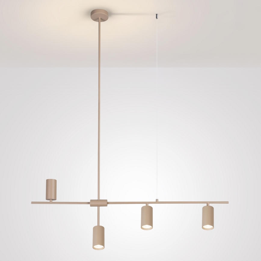 BRILAGI - Lámpara colgante de cable CRANE 4xGU10/30W/230V beige