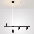 Brilagi - Lámpara colgante de cable CRANE 4xGU10/30W/230V negra