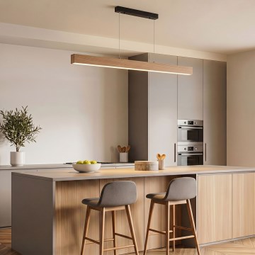 BRILAGI - Lámpara colgante de cable GARDALINE LED/90W/230V roble