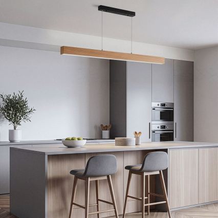 BRILAGI - Lámpara colgante de cable GARDALINE LED/90W/230V roble