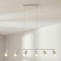 Brilagi - Lámpara colgante de cable SELE 6xGU10/30W/230V blanca
