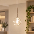 BRILAGI - Lámpara colgante de cable VULCANO 1xG9/8W/230V Ø 15 cm beige/beige ahumado