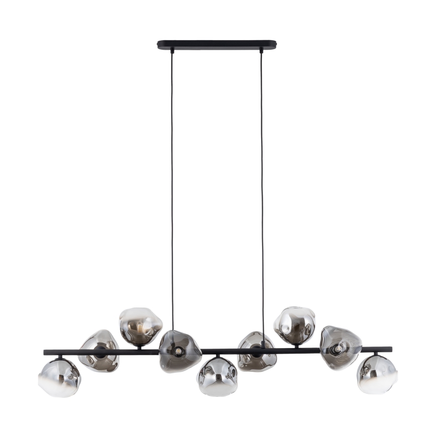Brilagi - Lámpara colgante de cable VULCANO 9xG9/8W/230V negro/negro ahumado