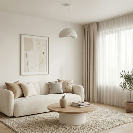 Brilagi - Lámpara colgante de cable WABI SABI 1xE27/40W/230V Ø 33 cm blanca