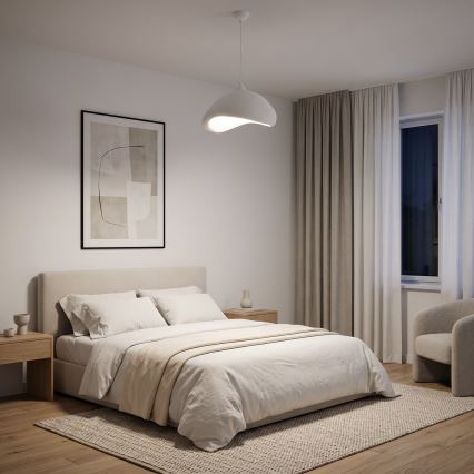 Brilagi - Lámpara colgante de cable WABI SABI 1xE27/40W/230V Ø 52 cm blanca