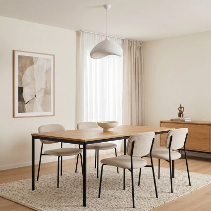 Brilagi - Lámpara colgante de cable WABI SABI 1xE27/40W/230V Ø 52 cm blanca