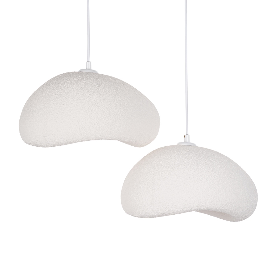 Brilagi - Lámpara colgante de cable WABI SABI 2xE27/40W/230V diámetro 60 cm blanca