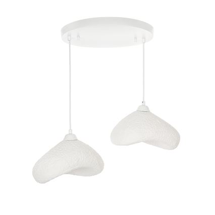 Brilagi - Lámpara colgante de cable WABI SABI 2xE27/40W/230V Ø 45 cm blanca