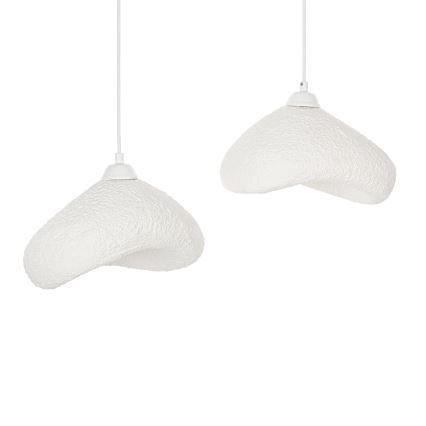 Brilagi - Lámpara colgante de cable WABI SABI 2xE27/40W/230V Ø 45 cm blanca