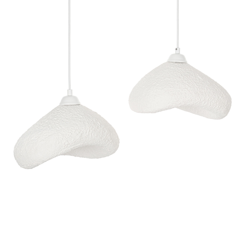 Brilagi - Lámpara colgante de cable WABI SABI 2xE27/40W/230V Ø 45 cm blanca