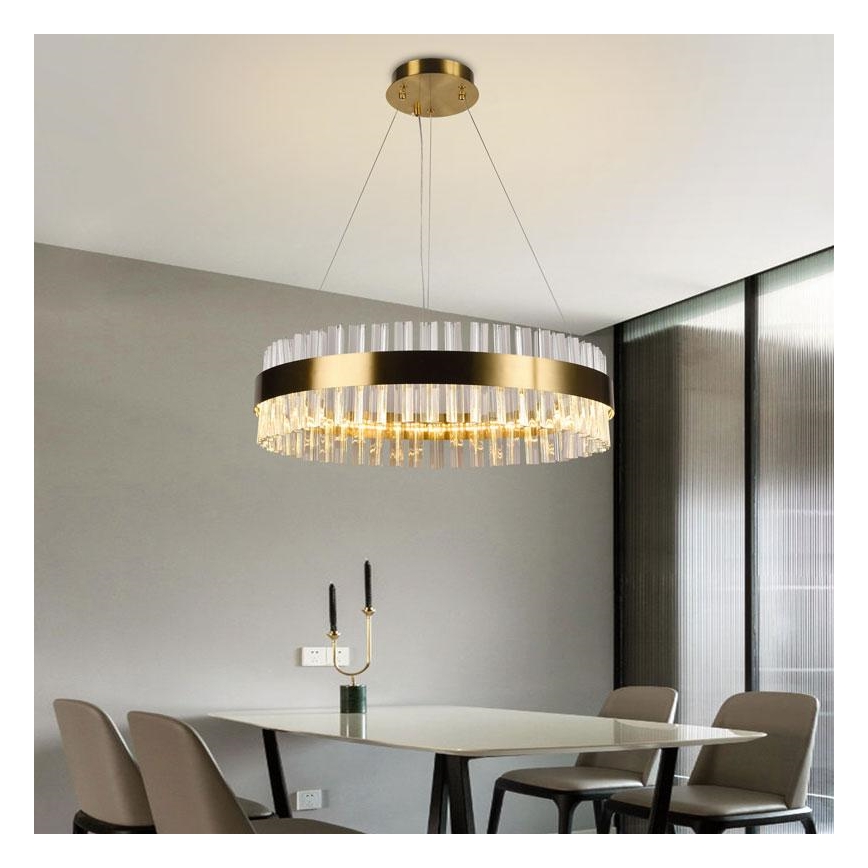 Brilagi - Lámpara colgante de cristal LED regulable HALO LED/40W/230V 3000-6500K Ø 60 cm + mando a distancia