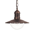 Brilagi - Lámpara colgante de exterior MOLDE 1xE27/60W IP44, acabado bronce con pátina
