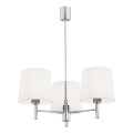 Brilagi - Lámpara colgante en varilla MONTE 3xE27/15W/230V crema/cromo brillante
