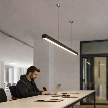 Brilagi - Lámpara colgante LED FULLDAY LED/30/40/50W/230V 2700/4000/6000K 150 cm negra