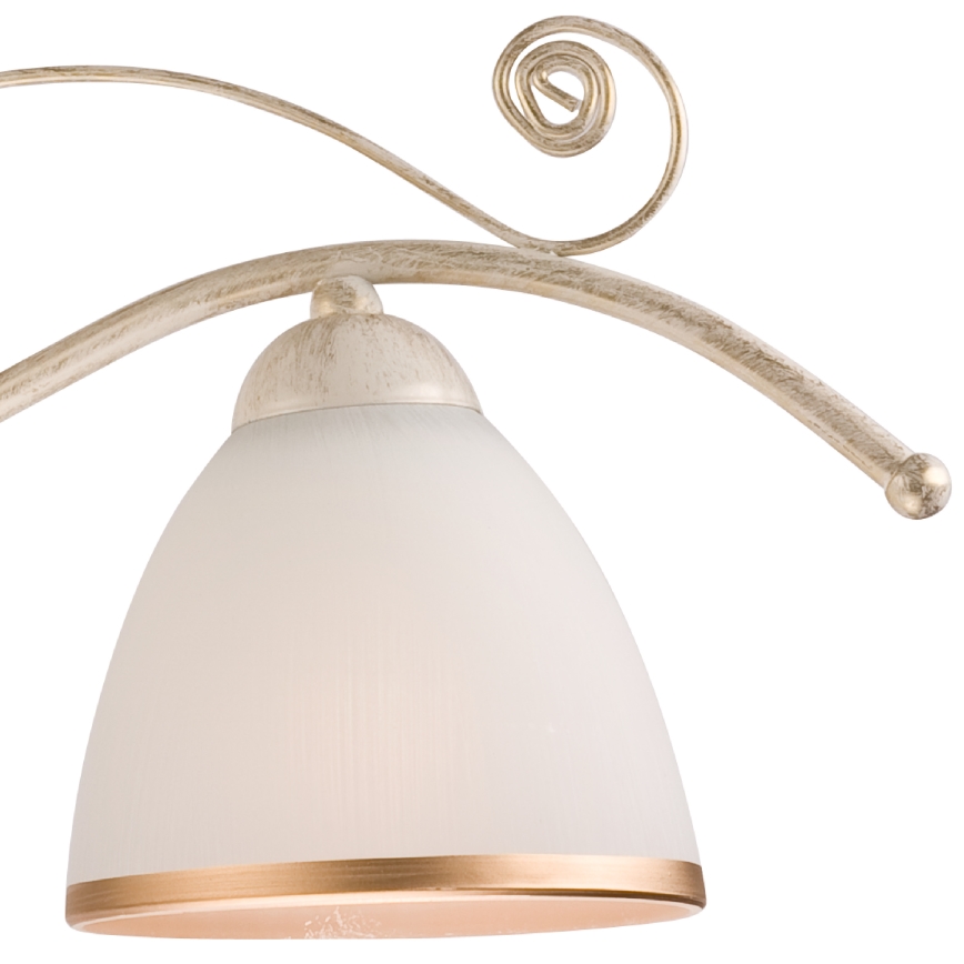 Brilagi - Lámpara colgante LED ANTICO con cadena, 3x portalámparas E27 (máx. 60W), 230V, 3000K, pátina blanca