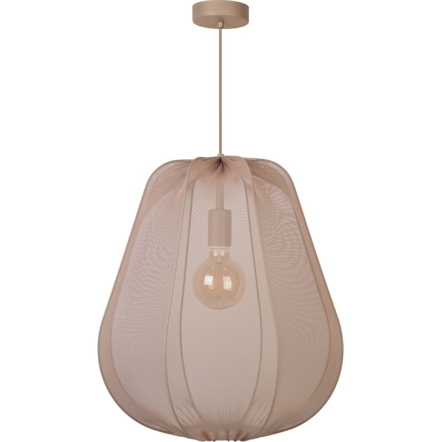Brilagi - Lámpara colgante LED ARVEN con cable 1xE27/8W/230V Ø 37 cm beige