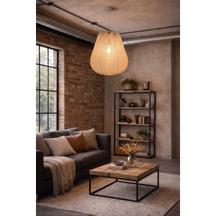 Brilagi - Lámpara colgante LED ARVEN con cable 1xE27/8W/230V Ø 37 cm beige